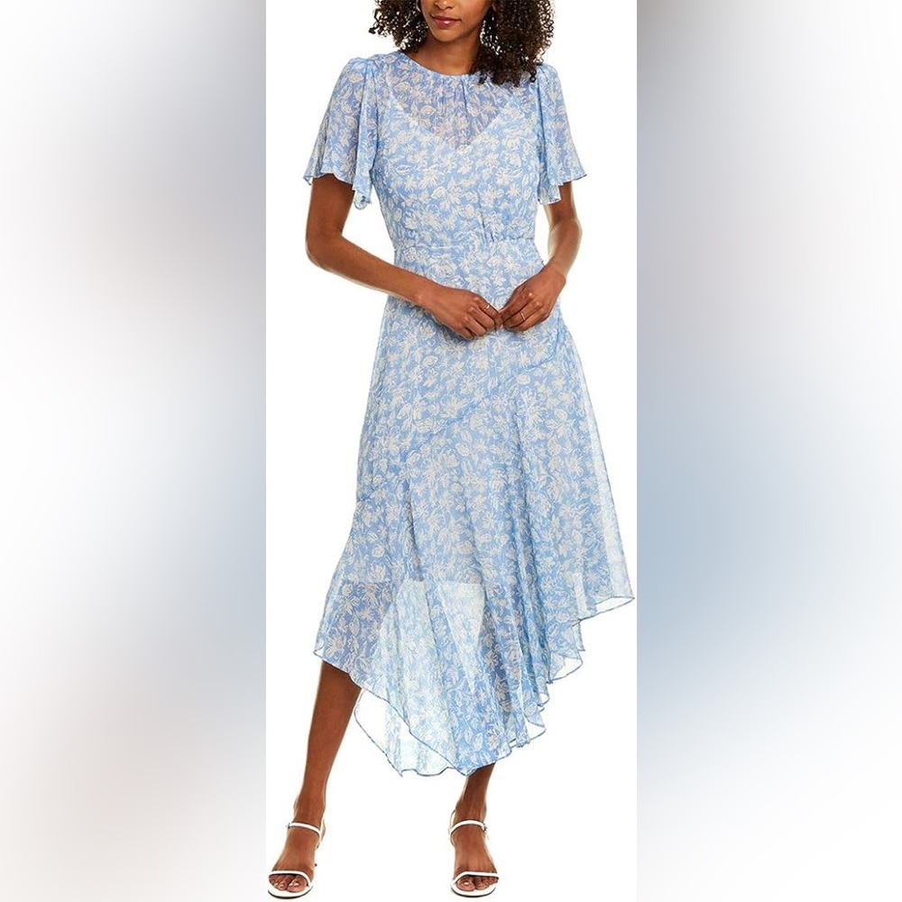 Astr Blue Floral Maxi Dress
